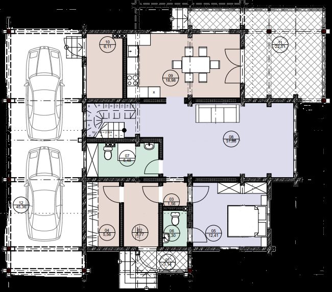 План первого этажа