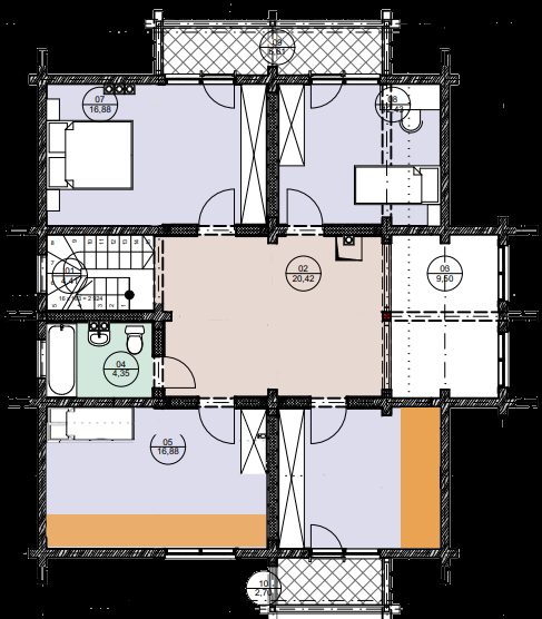 План второго этажа